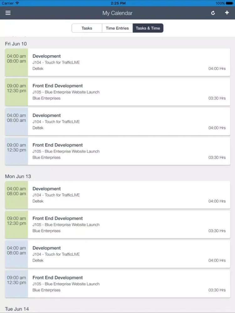 Deltek Touch for TrafficLIVE iPad 应用截图