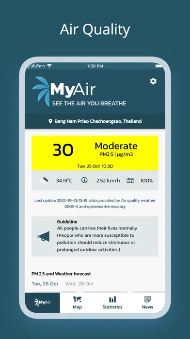 Zrzuty ekranu MyAir