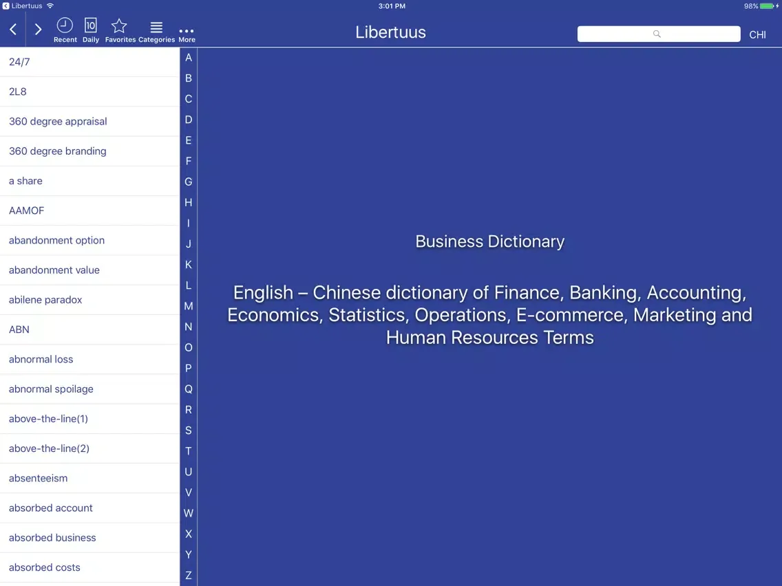 Libertuus Business Terms EN-CH iPad  Ekran Görüntüleri