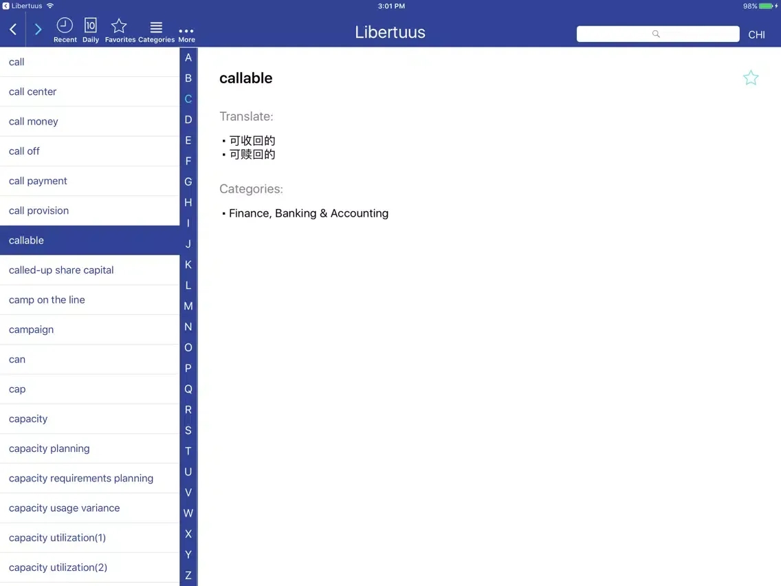 Libertuus Business Terms EN-CH iPad  Ekran Görüntüleri