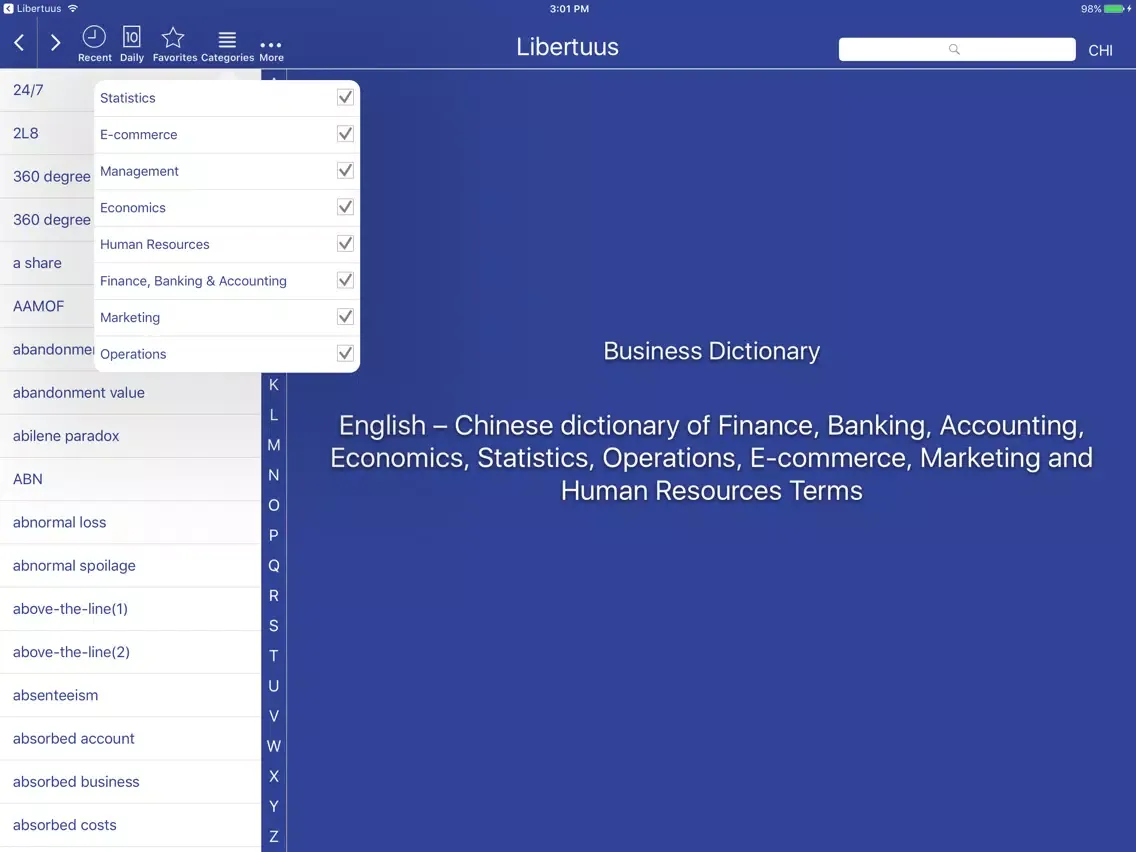 Libertuus Business Terms EN-CH iPad  Ekran Görüntüleri
