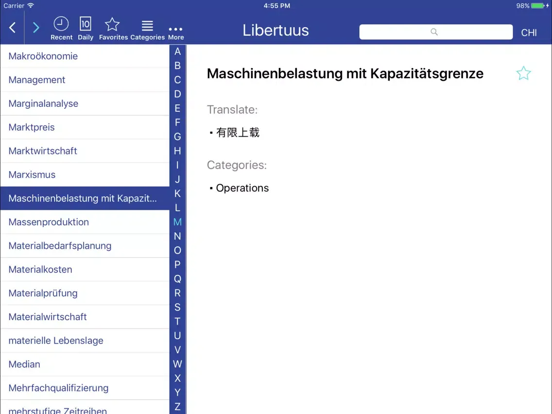 Tangkapan skrin Libertuus Lite Geschäft DE-CH iPad 