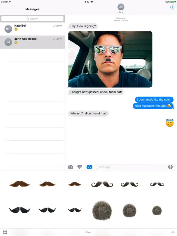 Zrzuty ekranu Mestache – Bomb Your Friends Selfies iPad 