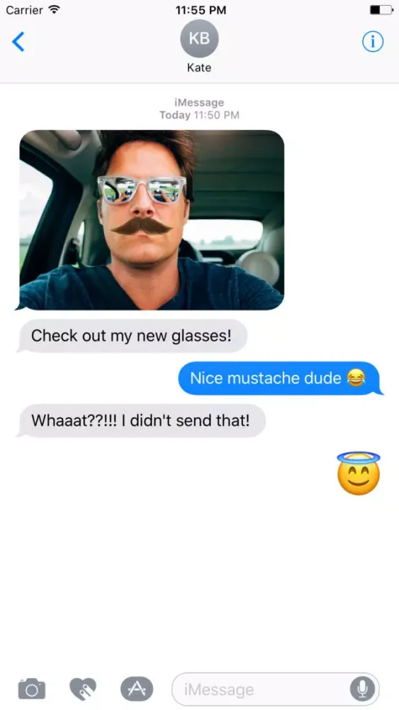 Zrzuty ekranu Mestache – Bomb Your Friends Selfies