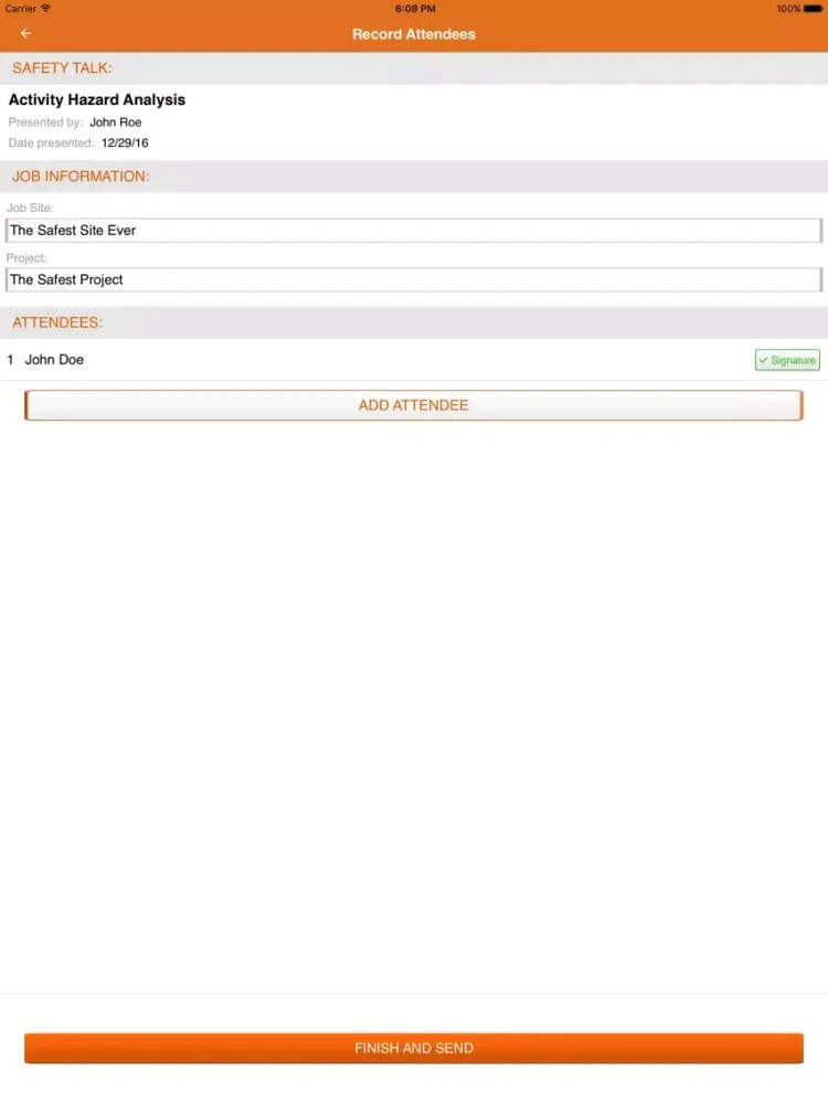 Zrzuty ekranu NDA Safety App iPad 