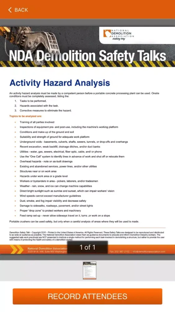 Zrzuty ekranu NDA Safety App