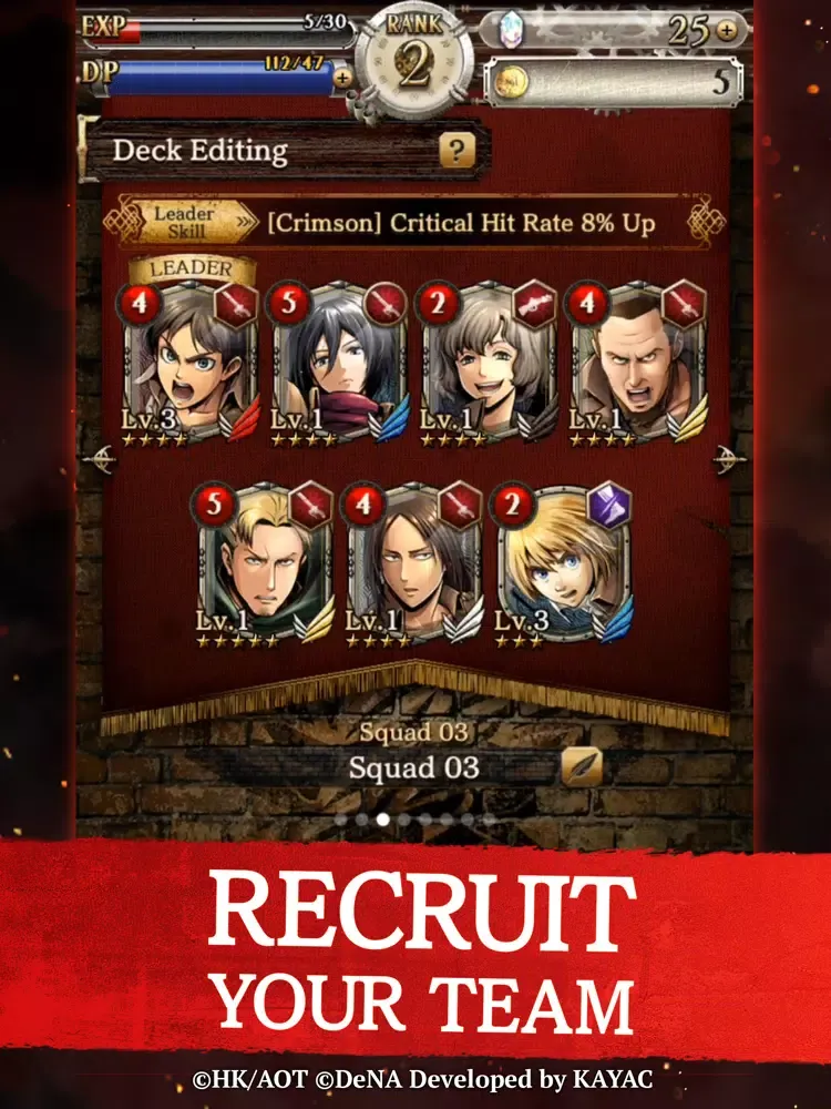 Attack on Titan TACTICS iPad  سکرین شاٹس