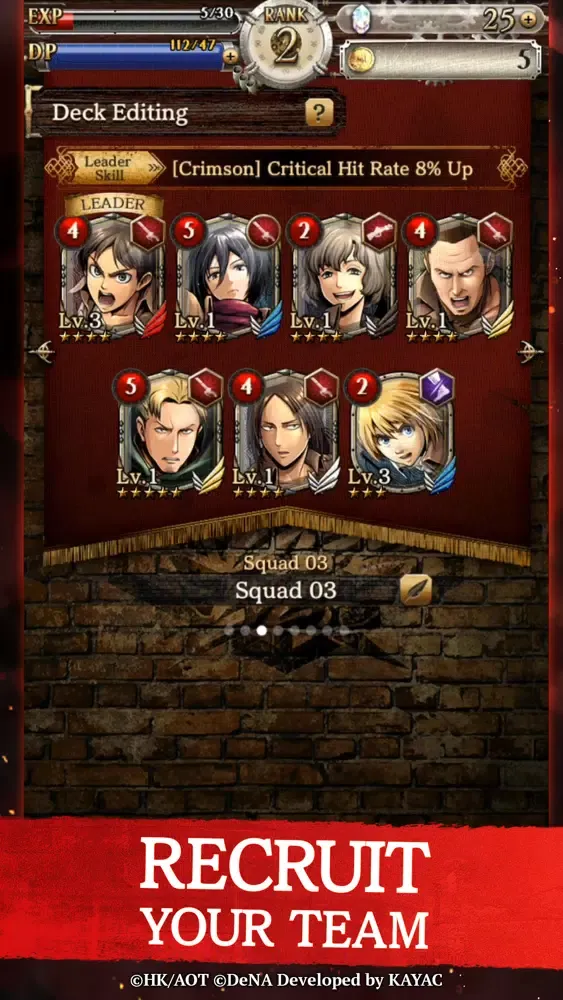 Attack on Titan TACTICS سکرین شاٹس