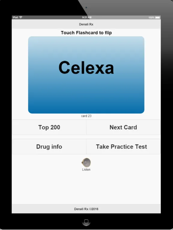 Ảnh chụp màn hình của Top 200 Pharmacy Drug Cards iPad 