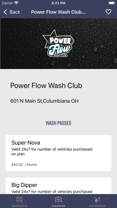 ภาพหน้าจอของ Power Flow Wash Club