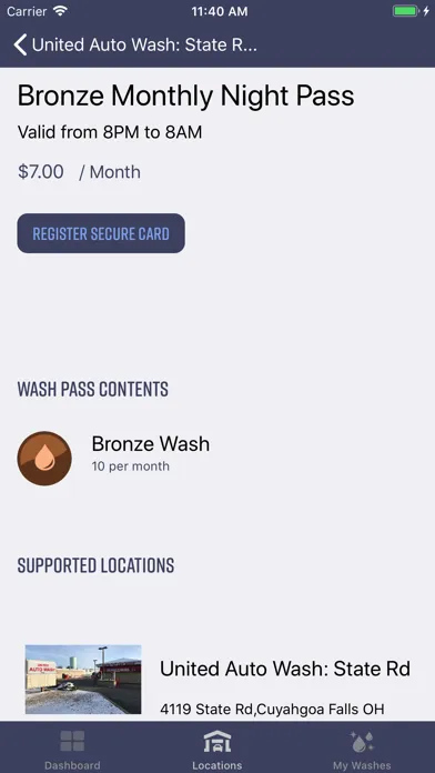 Tangkapan skrin United Auto-Wash