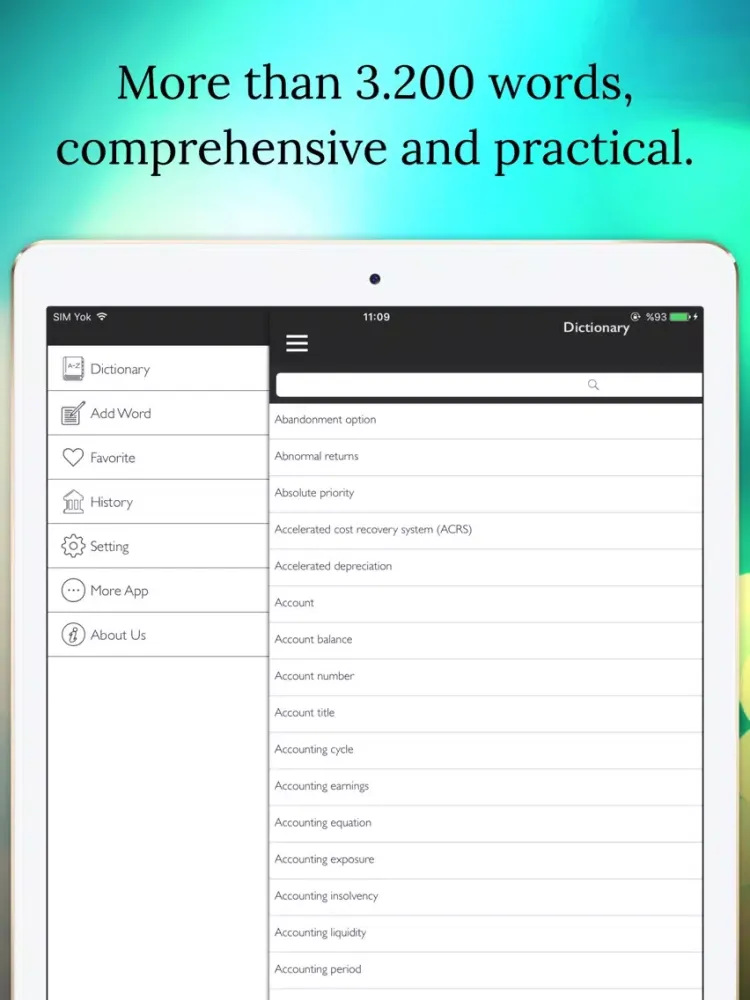 Zrzuty ekranu Accounting Dictionary Offline iPad 