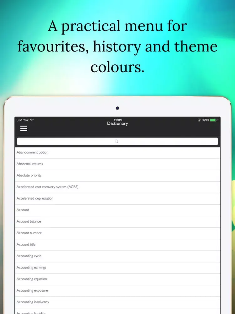 Zrzuty ekranu Accounting Dictionary Offline iPad 