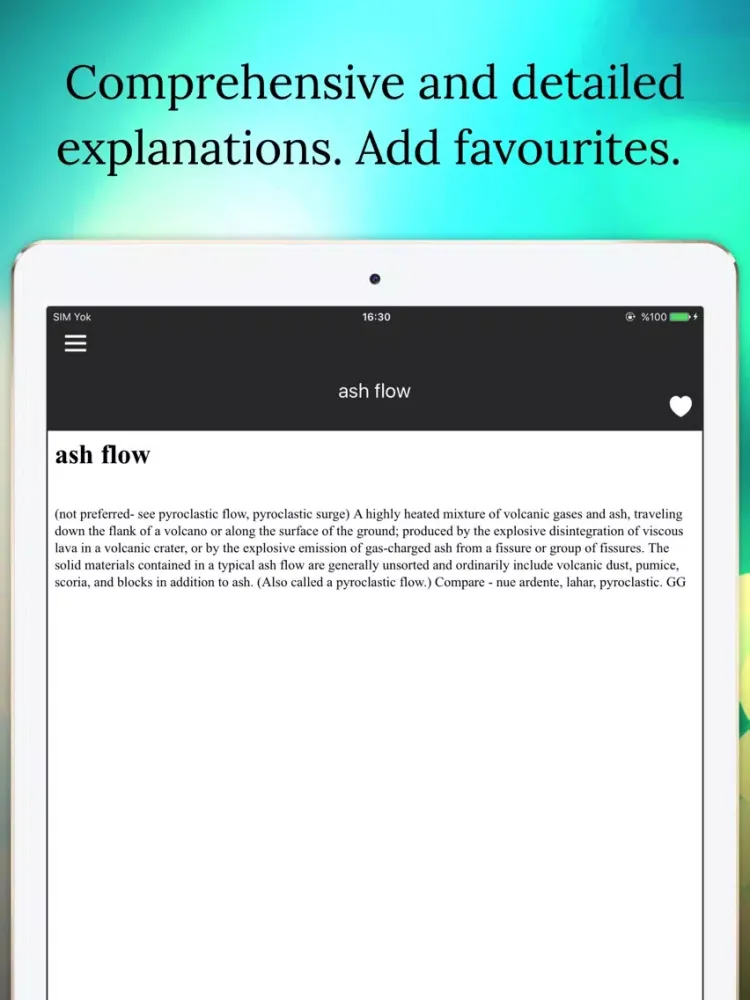Geology Terms Dictionary Offline iPad  سکرین شاٹس