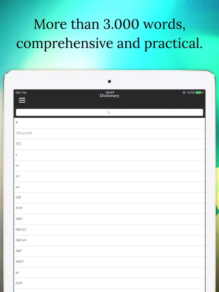 Medical Abb Dictionary Offline iPad  স্ক্রিনশট