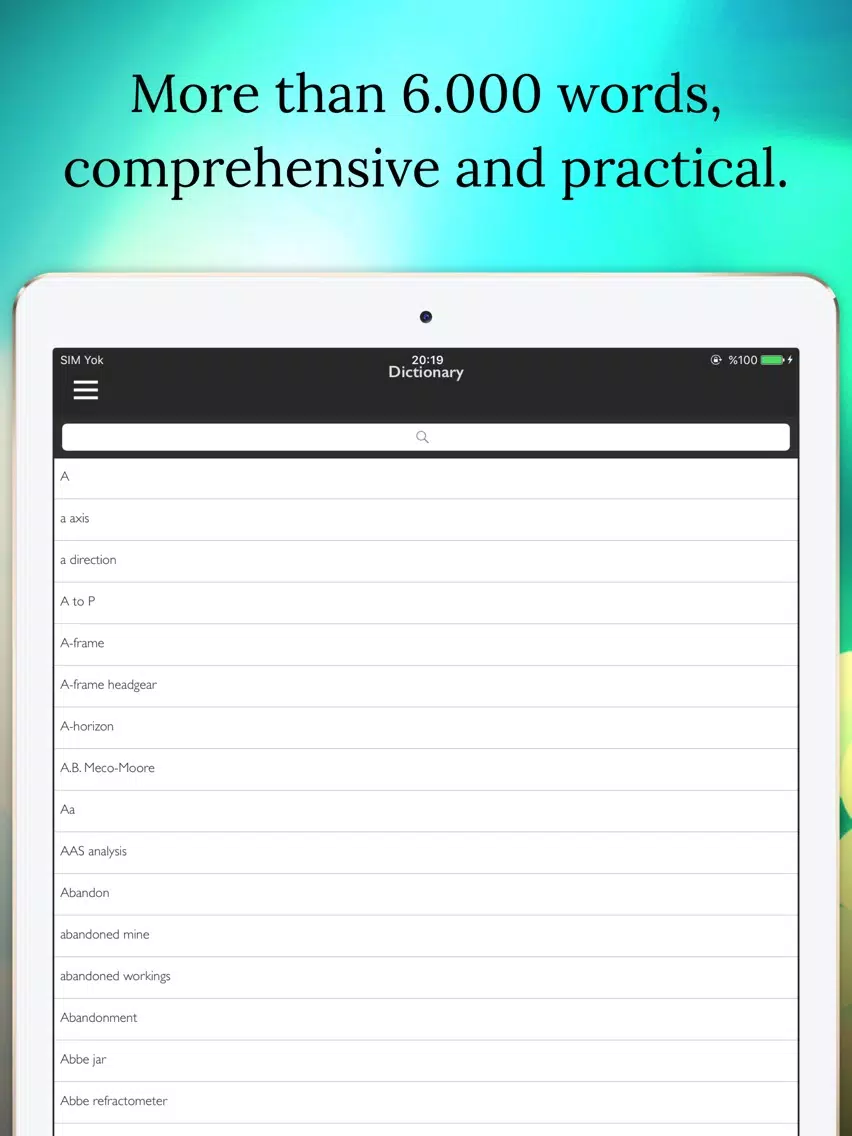 Mining Dictionary Offline iPad 应用截图