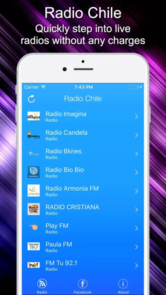 Captures d'écran de Radio Chile - Live Radio Listening