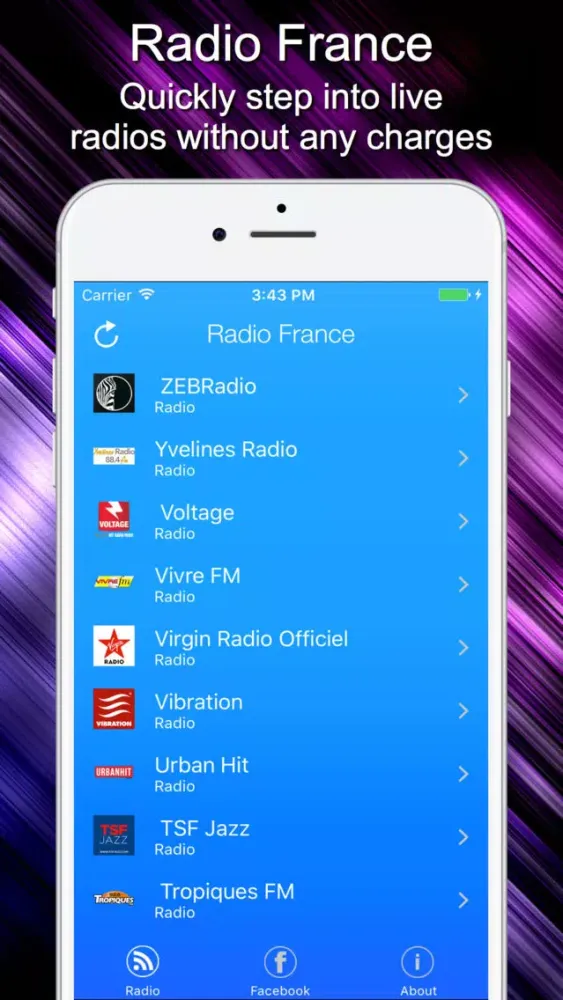 Zrzuty ekranu Radio France - Live Radio Listening