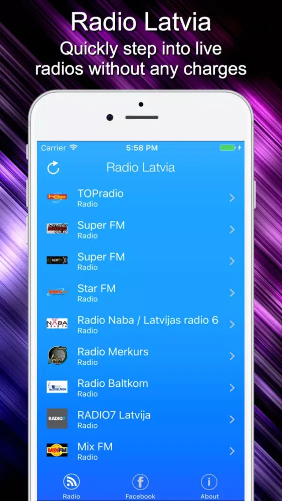Radio Latvia - Live Radio Listening Ekran Görüntüleri
