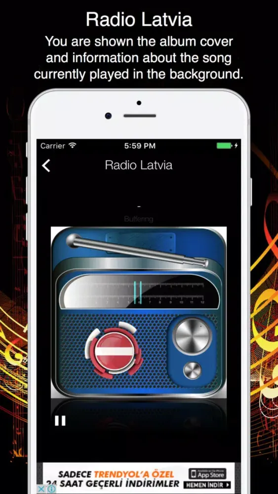 Radio Latvia - Live Radio Listening Ekran Görüntüleri
