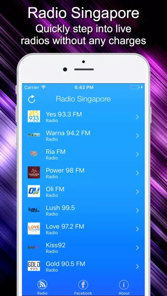 Zrzuty ekranu Radio Singapore - Live Radio Listening