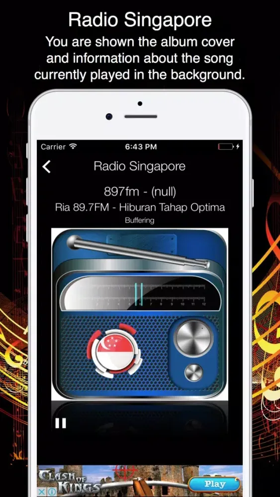 Zrzuty ekranu Radio Singapore - Live Radio Listening