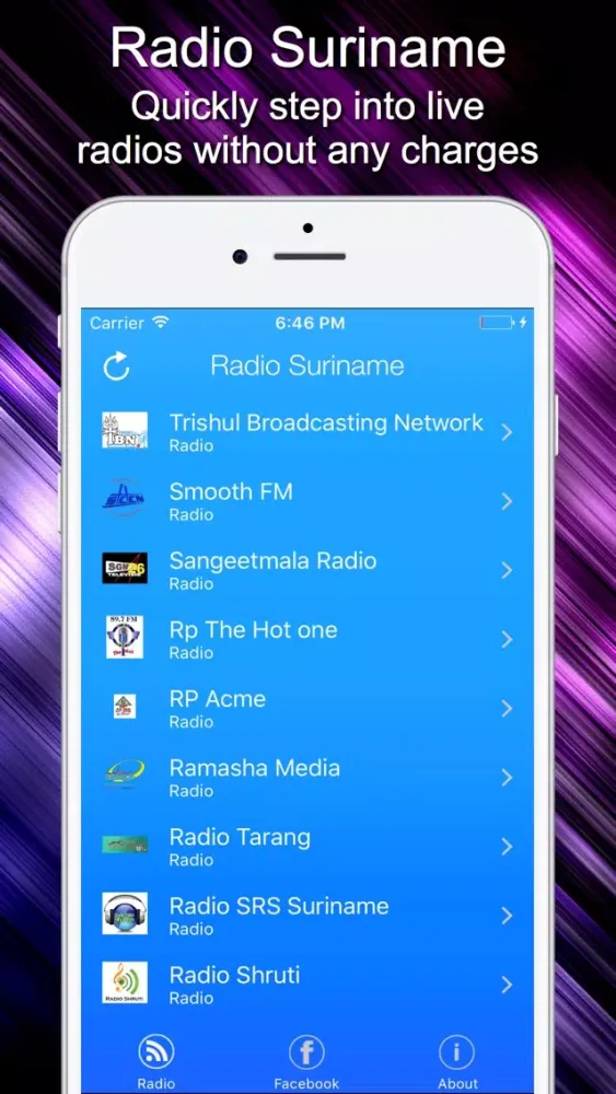 Tangkapan layar Radio Suriname - Live Radio Listening