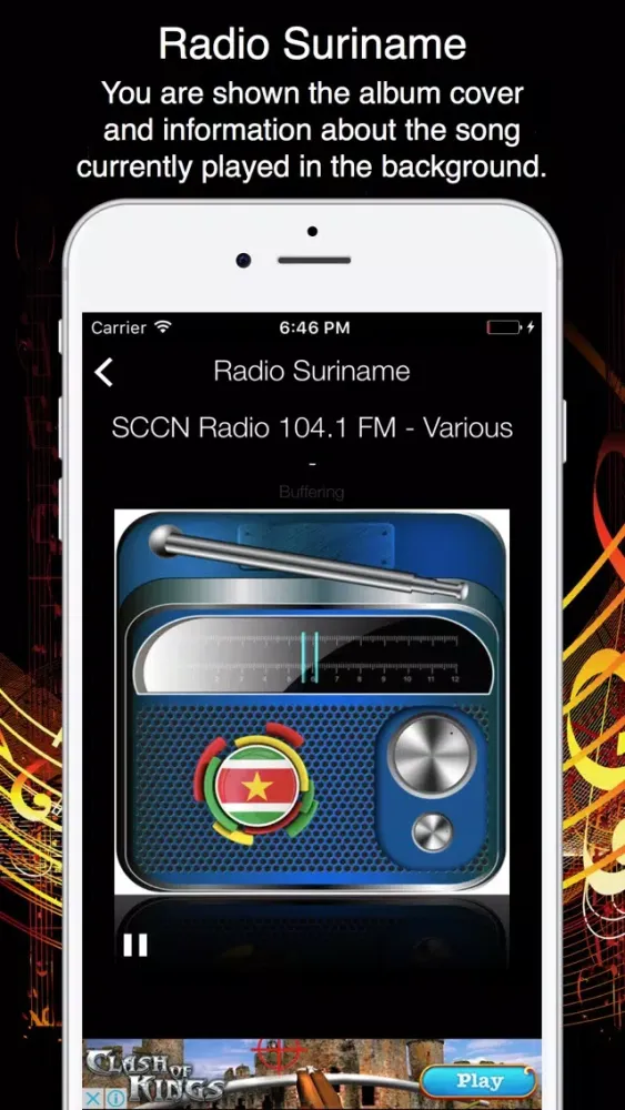 Tangkapan layar Radio Suriname - Live Radio Listening