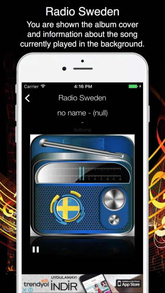 Capturas de tela do Radio Sweden - Live Radio Listening