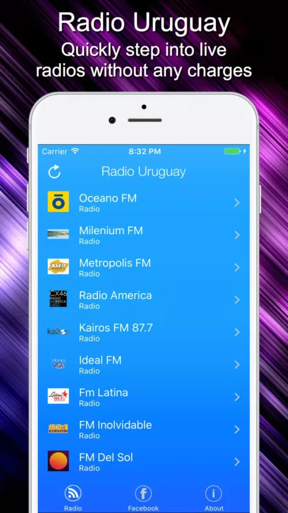 Скриншоты Radio Uruguay - Live Radio Listening