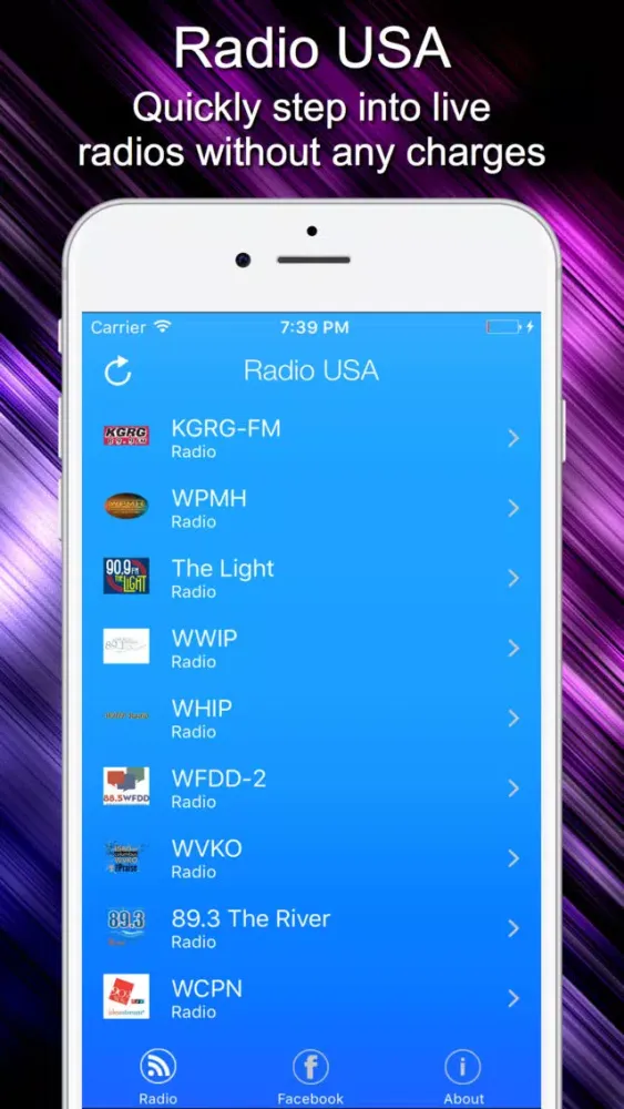 Radio USA - Live Radio Listening Screenshots