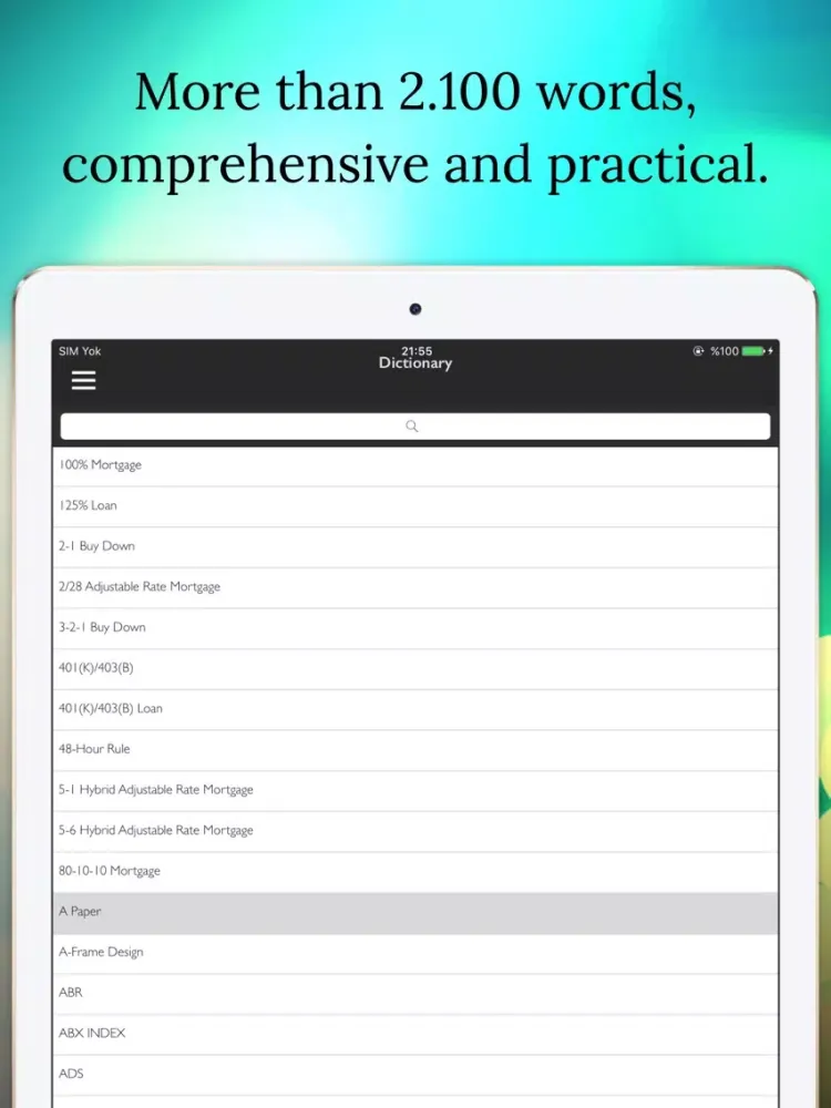 Capturas de tela do Realestate Dictionary Offline iPad 