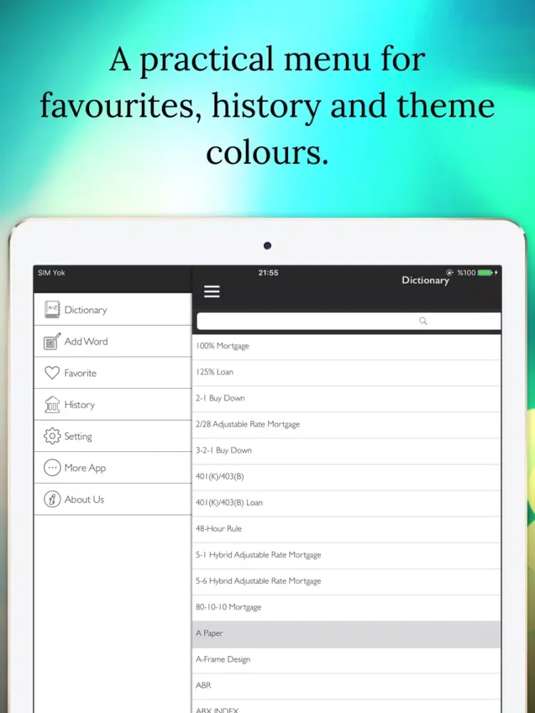 Capturas de tela do Realestate Dictionary Offline iPad 