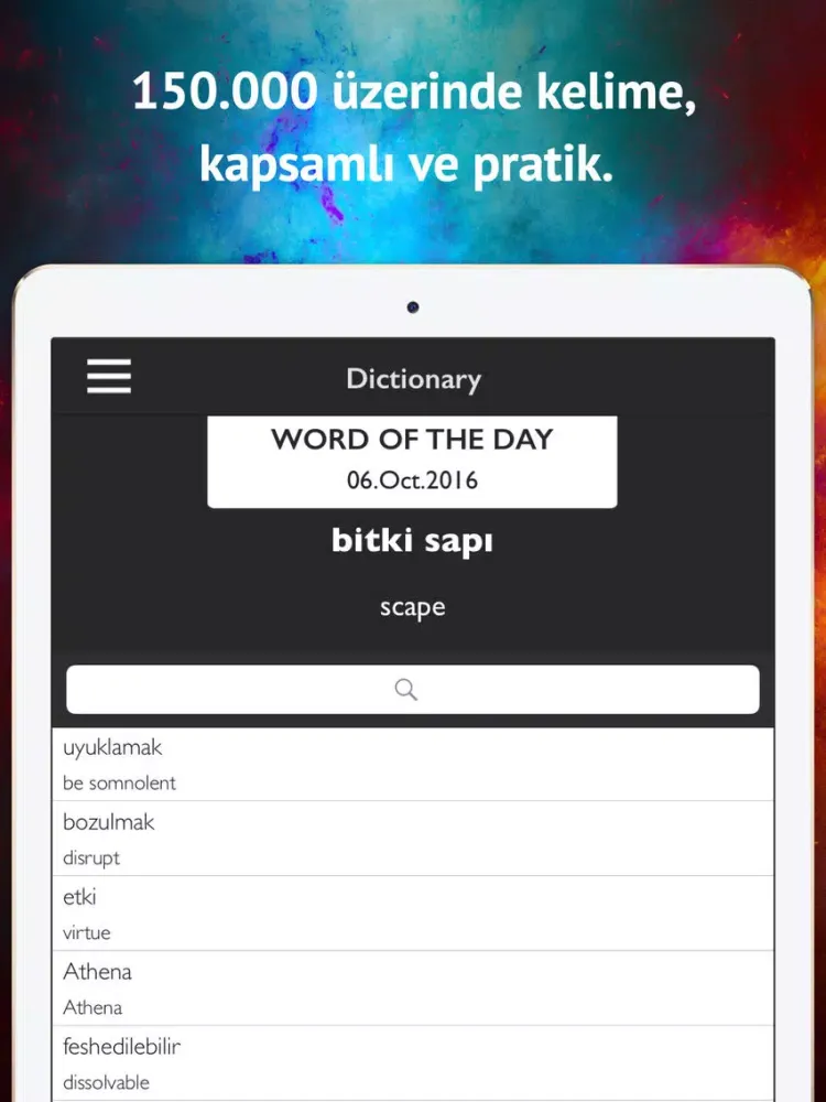 Türkçe - İngilizce Sözlük ve Kelime Test iPad Screenshots