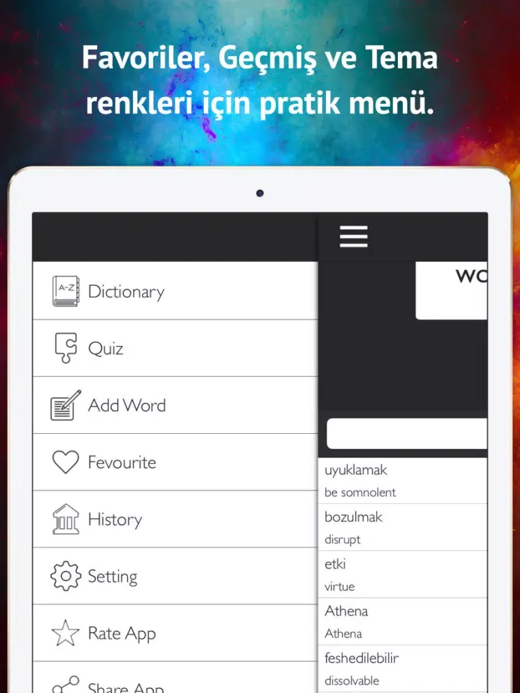 Türkçe - İngilizce Sözlük ve Kelime Test iPad Screenshots