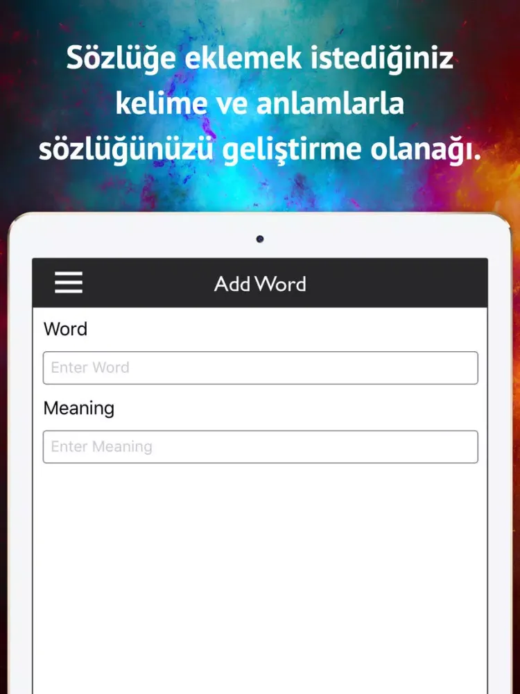 Türkçe - İngilizce Sözlük ve Kelime Test iPad Screenshots
