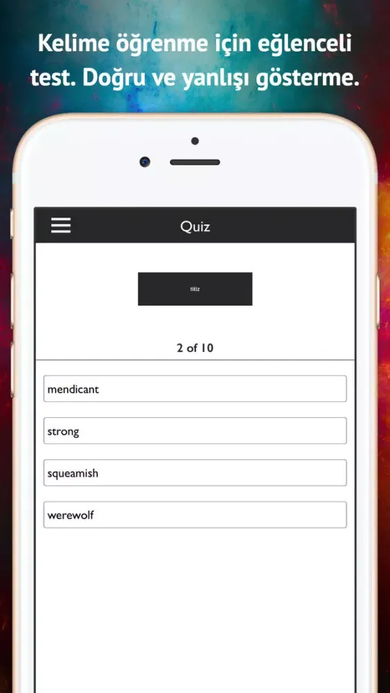Türkçe - İngilizce Sözlük ve Kelime Test Screenshots