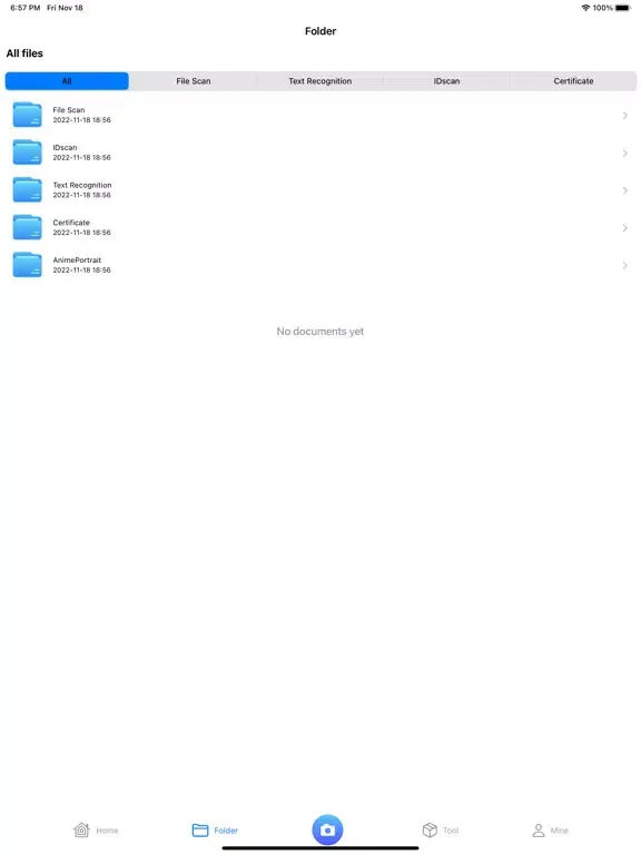 Tangkapan skrin Scan king-Doc&Anime&IDphoto iPad 