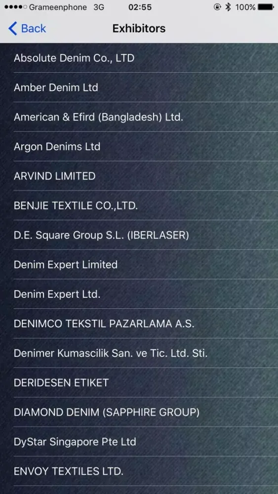 Captures d'écran de Bangladesh Denim Expo