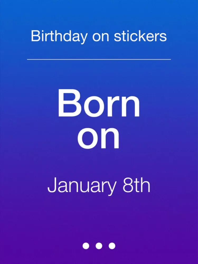 Ảnh chụp màn hình của Born on Jan.8th | Great B-day iPad 