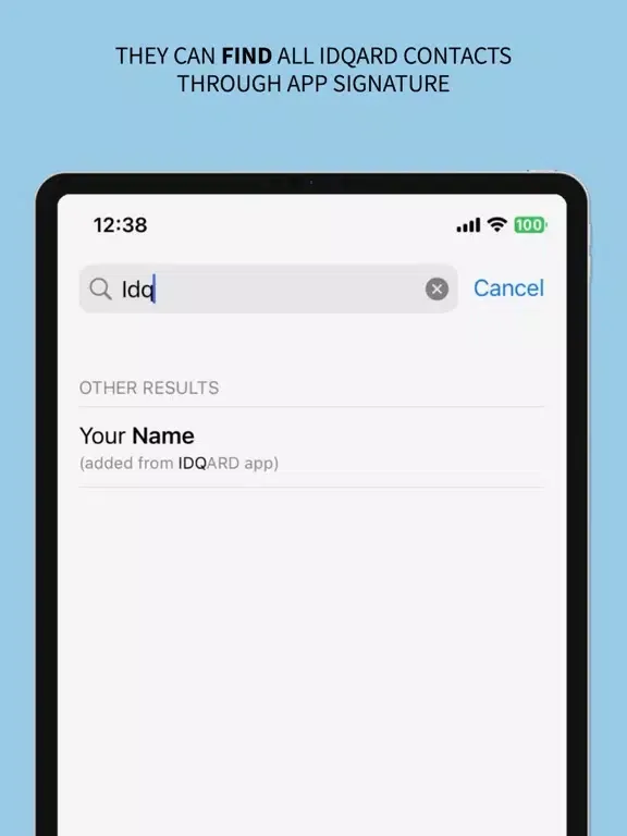 Tangkapan layar IDQARD iPad 