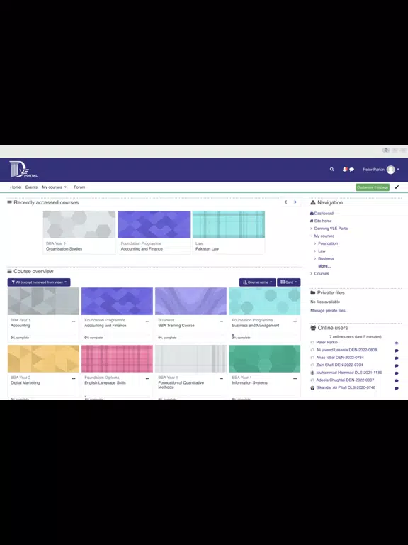 Capturas de pantalla de Denning Student VLE iPad 