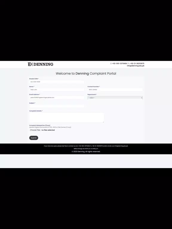 Capturas de pantalla de Denning Student VLE iPad 