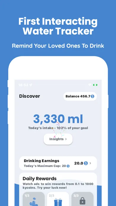 Screenshot di Kayan Water Tracker