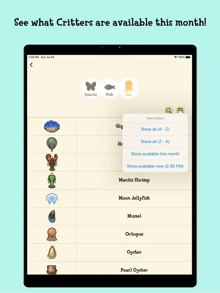 CritterDex iPad  স্ক্রিনশট