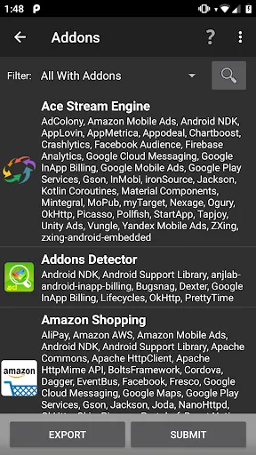 Addons Detector سکرین شاٹس