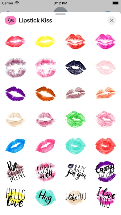Capturas de tela do Lipstick Kiss