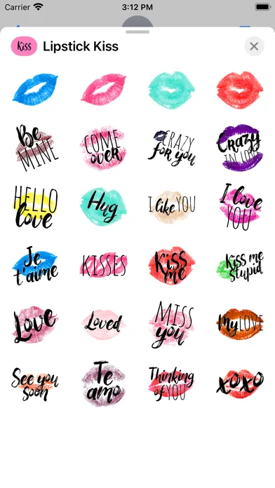 Capturas de tela do Lipstick Kiss