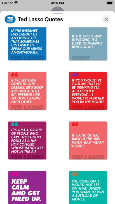 Tangkapan skrin Ted Lasso Quotes