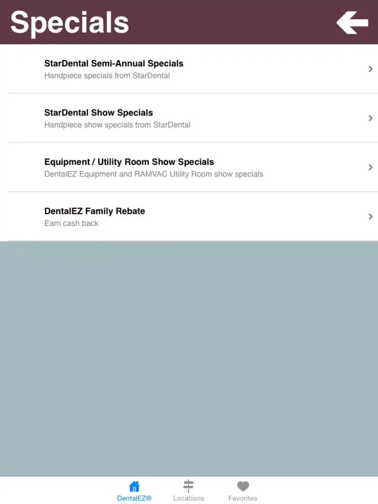 Zrzuty ekranu DentalEZ Group Sales Tools iPad 